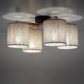 Klasyczna lampa sufitowa DEVA beżowe klosze z tkaniny 4xE27 do salonu 6866 TK Lighting