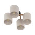 Klasyczna lampa sufitowa DEVA beżowe klosze z tkaniny 4xE27 do salonu 6866 TK Lighting