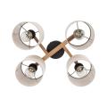 Klasyczna lampa sufitowa DEVA beżowe klosze z tkaniny 4xE27 do salonu 6866 TK Lighting