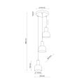 Lampa wisząca do salonu CAIRO z trzema czarnymi kloszami 4895 TK Lighting