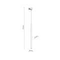 Lampa wisząca na szynę (rurka) TRACER 1 obwodowy Czarny / złoty 5750 TK Lighting