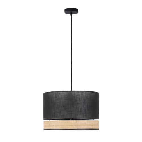 Lampa wisząca z czarnym kloszem PAGLIA w stylu boho, E27 do jadalni 4767 TK Lighting