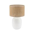 Lampka stołowa MELODY z kloszem z juty biała podstawa do salonu 5984 TK Lighting