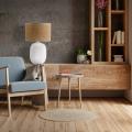 Lampka stołowa MELODY z kloszem z juty biała podstawa do salonu 5984 TK Lighting