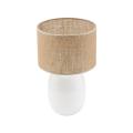 Lampka stołowa MELODY z kloszem z juty biała podstawa do salonu 5984 TK Lighting