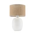 Lampka stołowa MELODY z kloszem z juty biała podstawa do salonu 5984 TK Lighting