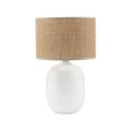 Lampka stołowa MELODY z kloszem z juty biała podstawa do salonu 5984 TK Lighting